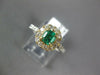 1.13CT DIAMOND & AAA EMERALD 14K 2 TONE GOLD SQUARE HALO FRIENDSHIP PROMISE RING