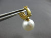 .43CT DIAMOND & AAA SOUTH SEA PEARL 18KT YELLOW GOLD MULTI ROW HANGING EARRINGS