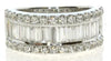 1.79CT DIAMOND 18K WHITE GOLD 3D ROUND & BAGUETTE SEMI ETERNITY ANNIVERSARY RING