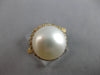 .85CT DIAMOND & AAA SOUTH SEA PEARL 18KT YELLOW GOLD CLASSIC SOLITAIRE HALO RING