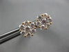 ESTATE LARGE 1.55CT DIAMOND 18KT ROSE GOLD ROUND FLOWER INVISIBLE STUD EARRINGS