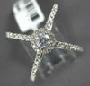 ESTATE LARGE .63CT DIAMOND 14KT WHITE GOLD ROUND HALO CRISS CROSS INFINITY RING