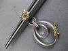 LARGE .85CT WHITE & FANCY YELLOW DIAMOND 18K 2 TONE GOLD 3D FUN HANGING EARRINGS