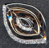 ESTATE .49CT DIAMOND 18K WHITE & ROSE GOLD 3D MULTI LEAF MARQUISE SHAPE FUN RING