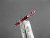 .39CT DIAMOND & AAA RUBY 14KT ROSE GOLD ROUND 2MM SEMI ETERNITY ANNIVERSARY RING