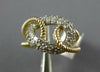 ESTATE .65CT DIAMOND 14KT 2 TONE GOLD 3D CLASSIC OVAL LOVE KNOT 3 ROW FUN RING
