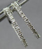 ESTATE .50CT DIAMOND 14KT WHITE GOLD ROUND INSIDE OUT FUN HOOP HANGING EARRINGS