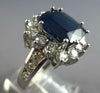 7.92CT DIAMOND & AAA SAPPHIRE 14KT WHITE GOLD SQUARE HALO ENGAGEMENT RING #27611