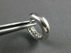 ESTATE 1.06CT DIAMOND 14KT WHITE GOLD 3D 3 ROW PAVE HUGGIE HOOP HANGING EARRINGS