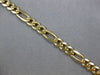 ESTATE LONG 14KT YELLOW GOLD 3D 4MM CLASSIC SOLID FIGARO BRACELET
