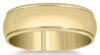 14KT YELLOW GOLD 3D CLASSIC SOLID 6MM MILGRAIN UNISEX WEDDING ANNIVERSARY RING