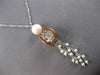 EXTRA LARGE AAA SOUTH SEA PEARL 18K WHITE & ROSE GOLD CHANDELIER LARIAT NECKLACE