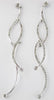 .58CT DIAMOND 14KT WHITE GOLD CRISS CROSS INFINITY MULTI LEAF HANGING EARRINGS