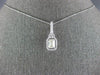 ESTATE 1.13CT WHITE & FANCY YELLOW DIAMOND 14KT WHITE GOLD HALO FLOATING PENDANT