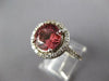 3.62CT DIAMOND & AAA PINK TOURMALINE 14KT WHITE GOLD ROUND HALO ENGAGEMENT RING