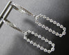 ESTATE .83CT DIAMOND 14K WHITE GOLD CLASSIC OPEN OVAL LEVERBACK HANGING EARRINGS