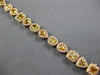 WIDE GIA 9.73CT MULTI COLOR DIAMOND 18KT YELLOW GOLD MULTI SHAPE TENNIS BRACELET