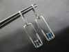 .92CT DIAMOND & AAA AQUAMARINE 14KT WHITE GOLD 3D EMERALD CUT & ROUND EARRINGS