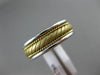 ESTATE 14KT 2 TONE GOLD 3D HANDCRAFTED ROPE MENS WEDDING ANNIVERSARY RING #ELV58
