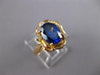 1.31CT DIAMOND & AAA SAPPHIRE 14KT YELLOW GOLD OVAL & ROUND FLOWER RING #27369