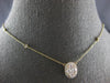 .67CT DIAMOND 14KT YELLOW GOLD CLUSTER INVISIBLE OVAL HALO BY THE YARD NECKLACE