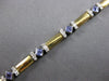ELEGANT 2.5CT DIA & AAA TANZANITE BRACELET 14K TWO TONE GOLD 3D PRINCESS & ROUND