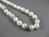 ESTATE .30CT DIAMOND & AAA SOUTH SEA PEARL 14K YELLOW GOLD ROUND NECKLACE #26313