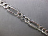 ESTATE LONG 14KT WHITE GOLD 3D CLASSIC SOLID 7.5MM FIGARO MENS BRACELET