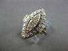 ANTIQUE LARGE .70CT DIAMOND 18KT WHITE GOLD MARQUISE SHAPE 3 STONE RING #28126