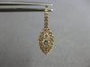 .66CT DIAMOND 14KT YELLOW GOLD 3D MARQUISE SHAPE HALO LEVERBACK HANGING EARRINGS