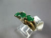ESTATE 1.54CT DIAMOND & AAA EMERALD 14K YELLOW GOLD 3D OVAL CRISS CROSS FUN RING