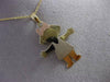 ESTATE 14KT YELLOW & ROSE GOLD HAPPY GIRL ENGRAVABLE PENDANT & CHAIN #24249