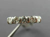ESTATE 1.08CT DIAMOND PLATINUM CLASSIC 5 STONE CHANNEL ANNIVERSARY RING #19288