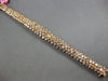 ESTATE EXTRA LARGE GIA 22.07CT PINK DIAMOND 18KT ROSE GOLD CUFF TENNIS BRACELET