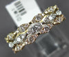 .59CT DIAMOND 14KT TRI COLOR GOLD MULTI LEAF STACKABLE ATTACHED ANIVERSARY RING