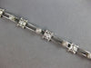 ESTATE WIDE .30CT DIAMOND 14KT WHITE GOLD 3D ROUND FILIGREE FUN TENNIS BRACELET