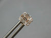 ESTATE .50CT DIAMOND 18K ROSE GOLD ROUND & BAGUETTE CLUSTER SQUARE STUD EARRINGS