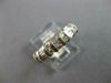 ESTATE .85CT DIAMOND 14K WHITE GOLD 3D CLASSIC ROUND & BAGUETTE ANNIVERSARY RING