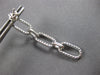 ESTATE .99CT DIAMOND 14KT WHITE GOLD 3D OVAL OPEN LINK FUN HANGING EARRINGS