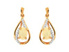 .70CT DIAMOND & AAA OPAL 14KT ROSE GOLD OVAL & ROUND TEAR DROP HANGING EARRINGS