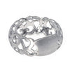 WIDE .16CT DIAMOND 18KT WHITE GOLD DOUBLE INFINITY LOVE WEDDING ANNIVERSARY RING