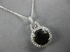 LARGE 1.82CT DIAMOND & AAA SMOKY TOPAZ 14KT WHITE GOLD 3D ROUND FLOATING PENDANT