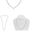 3.0CT DIAMOND 14KT WHITE GOLD 3D ROUND CLASSIC V SHAPE ETERNITY TENNIS NECKLACE