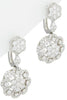 ESTATE 3.28CT DIAMOND 18KT WHITE GOLD 3D MULTI FLOWER FUN HANGING EARRINGS