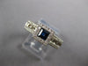 1.15CT DIAMOND & AAA SAPPHIRE 14KT WHITE GOLD PRINCESS & ROUND SQUARE FUN RING