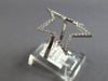 ESTATE LARGE .23CT DIAMOND 14KT WHITE GOLD 3D CLASSIC OPEN STAR FUN LOVE RING