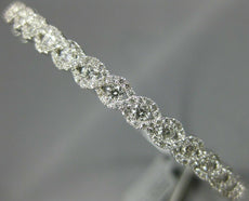 1.43CT DIAMOND 18K WHITE GOLD INFINITY ETOILE SEMI ETERNITY LOVE BANGLE BRACELET