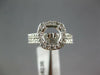 1.06CT DIAMOND 14KT WHITE GOLD ROUND HALO SEMI MOUNT ENGAGEMENT WEDDING RING SET