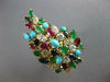 MASSIVE 11.68CT DIAMOND & AAA MULTI GEM 14K WHITE GOLD MARQUISE SHAPE RING 27476