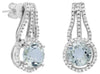 1.81CT DIAMOND & AAA GREEN AMETHYST 14KT WHITE GOLD 3D ROUND FLORAL FUN EARRINGS
